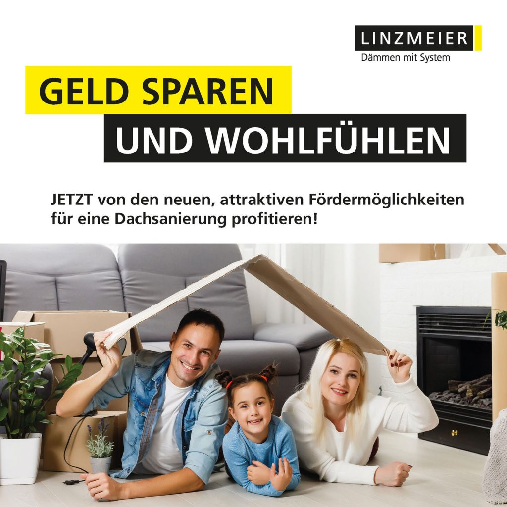 Förderungsflyer Seite 1 von LINZMEIER, Partner der Engelhardt Dach & Wand GmbH